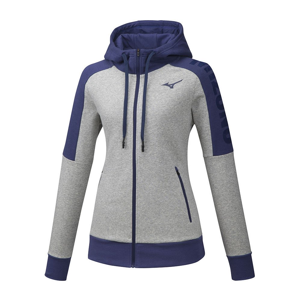Damske Mikina Mizuno Heritage Zip Siva Vypredaj BCHI46031